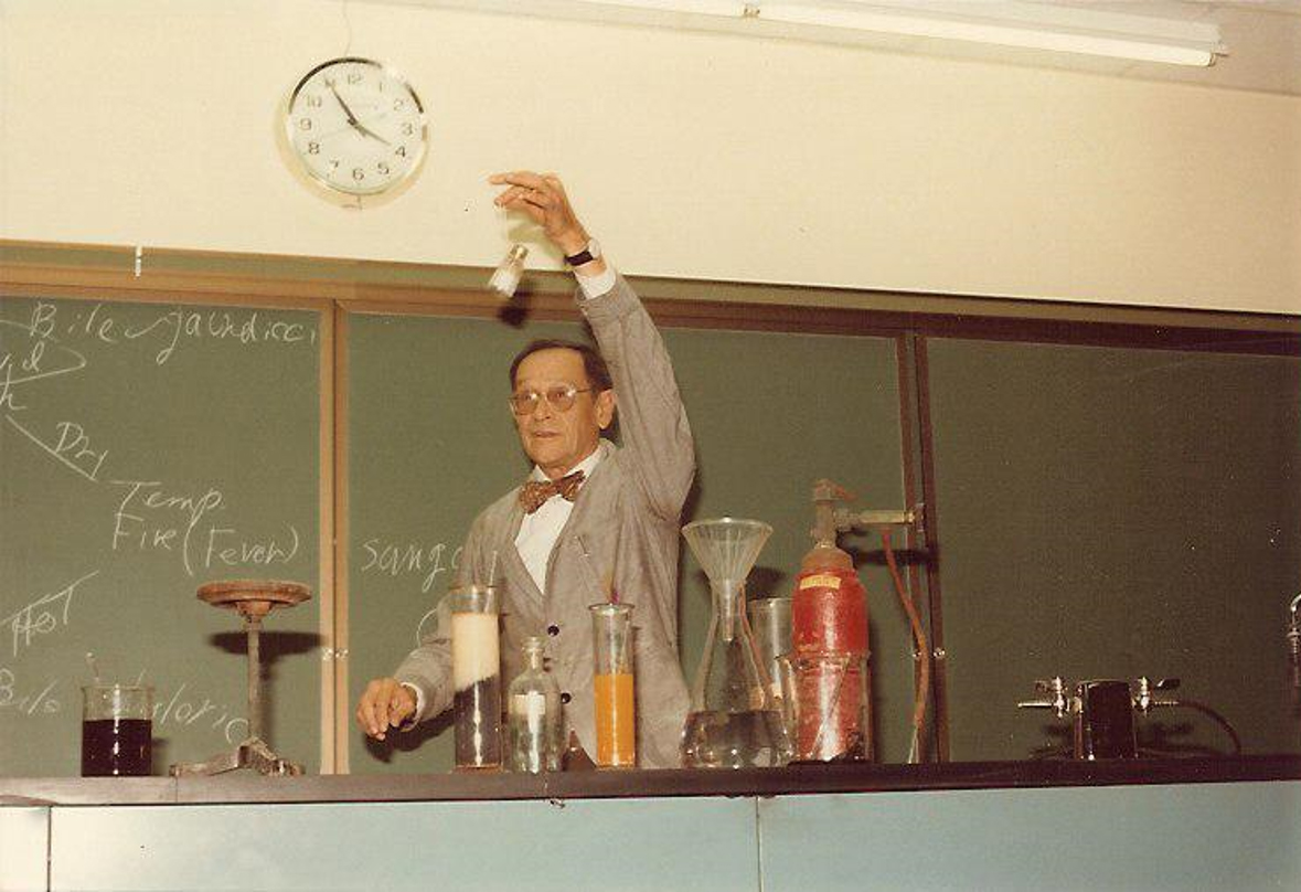 Naeser Lecture Hall dedication lecture in 1978, Dr. Charles Naeser Pictured Dedication Lecture Dr. Charles Naeser during the Naeser Lecture Hall dedication lecture in 1978