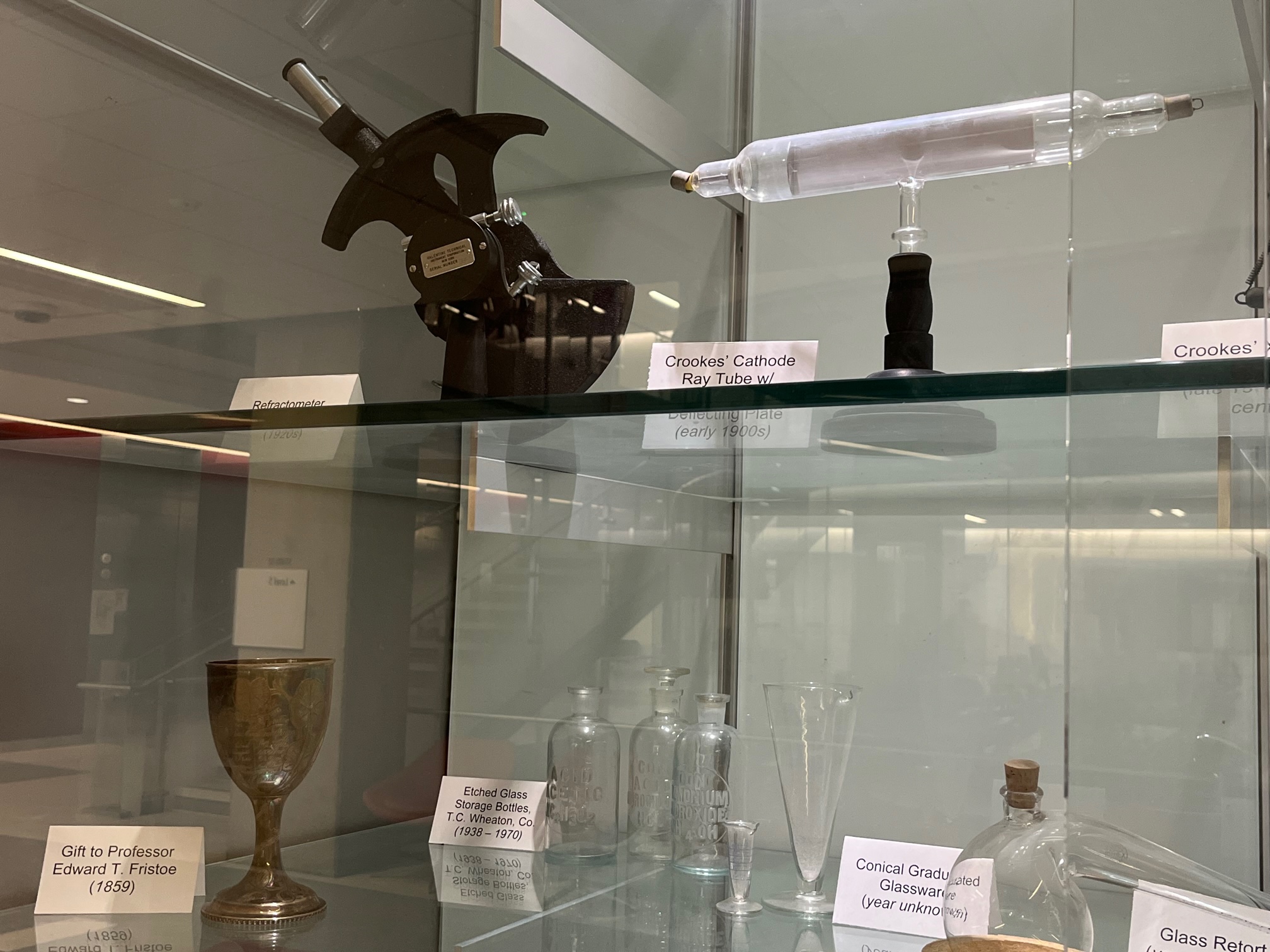 Image of the Chemistry exhibit display cabinet