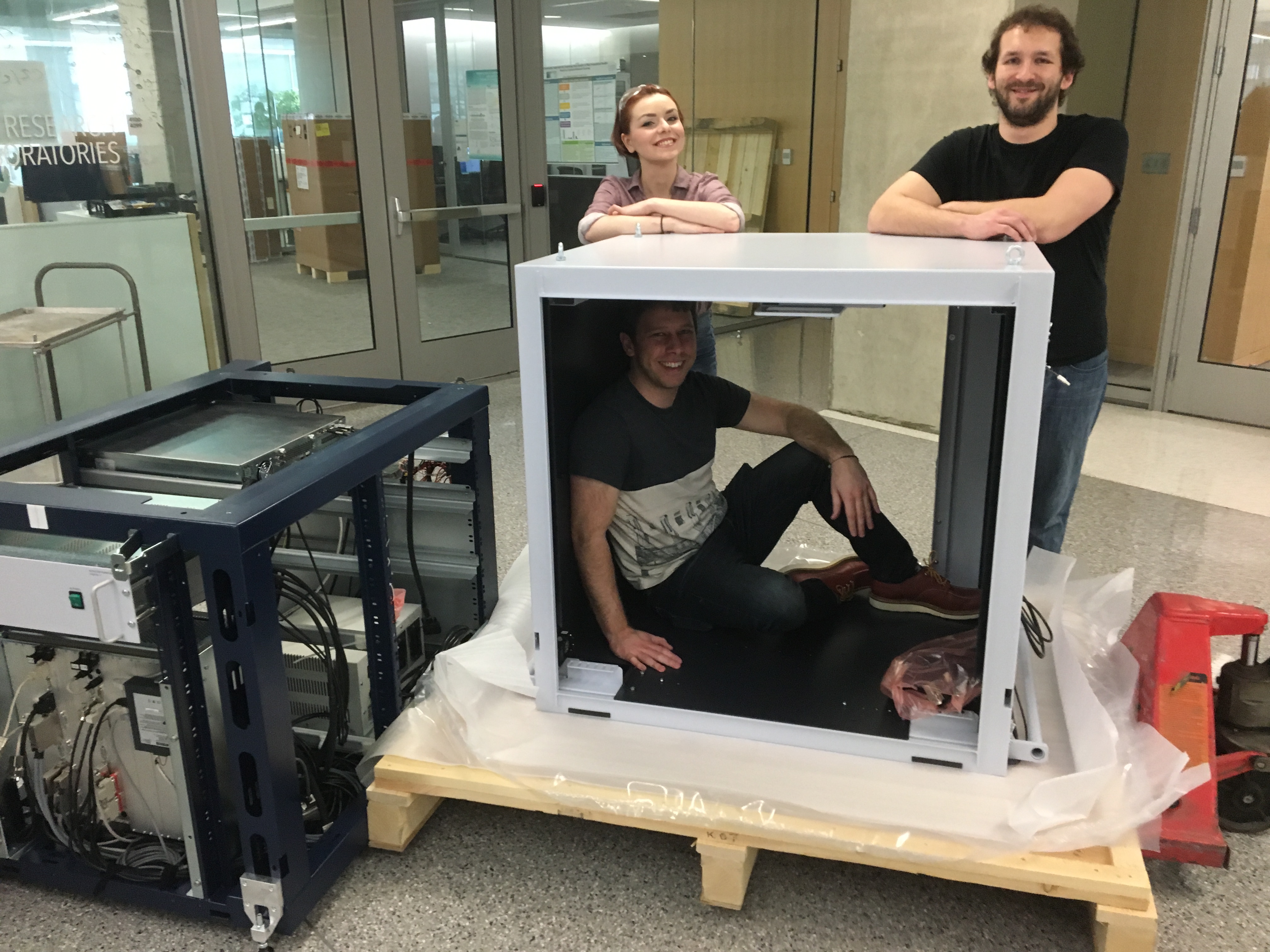 Cahill group having fun with the new diffractometer