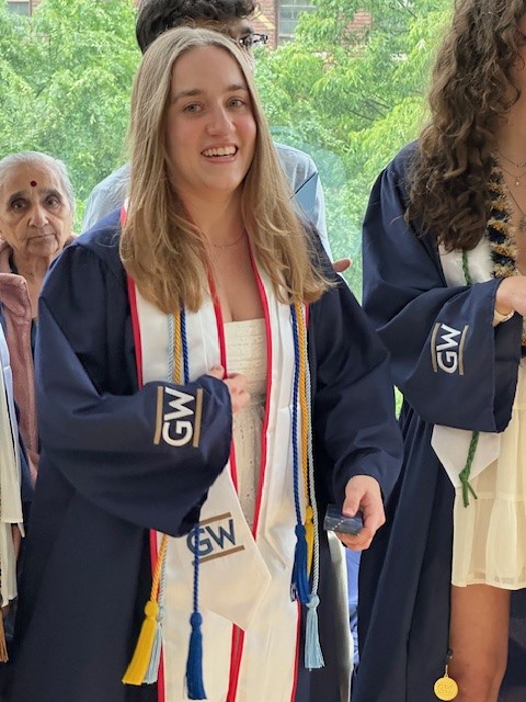 Graduating senior at the GW graduation and awards celebration