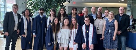 Faculty and Graduating Seniors at the Chemistry Department Graduation Celebration