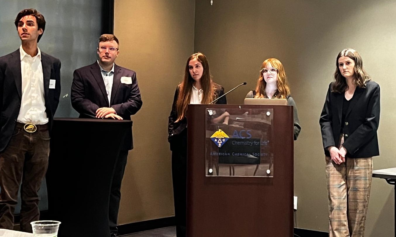 MS EGC students presenting their Capstone project