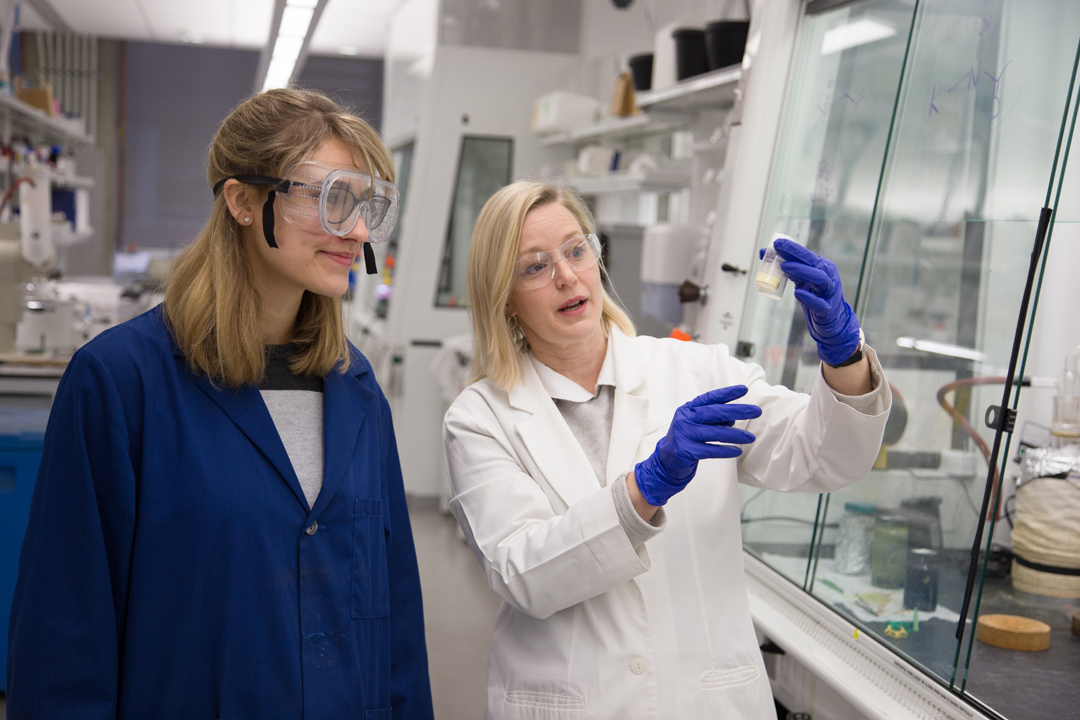 Chemistry Student Abby Pepin with Cynthia Dowd