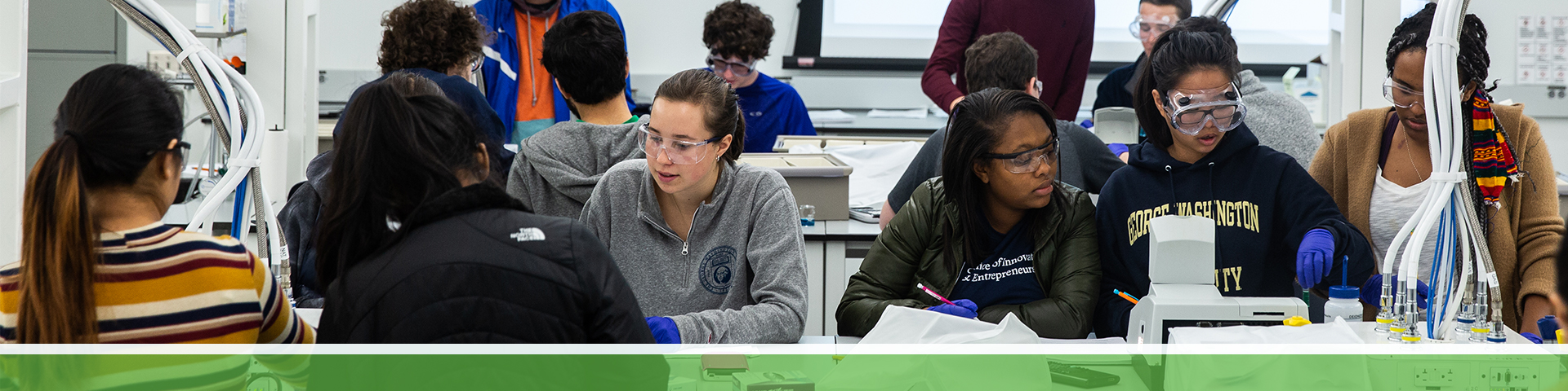 A group of Chemistry students in a classroom