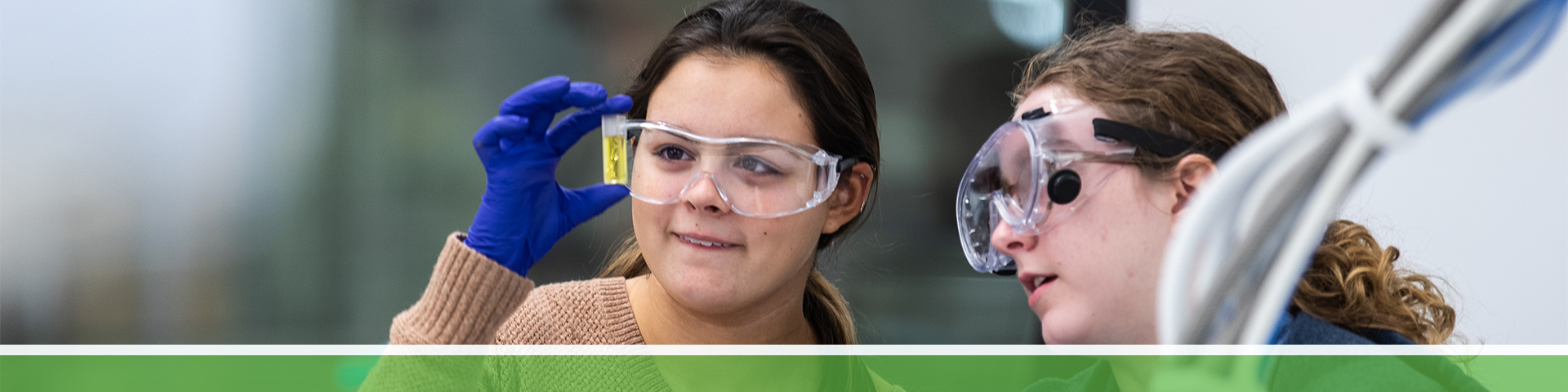 Two Chemistry students in a lab
