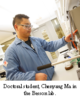 Doctoral Student Chenyang Ma in the Besson Lab