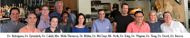 (Left to right): Dr. Rodriguez, Dr. Zysmilich, Dr. Cahill, Mrs. Mills-Thomson, Dr. Miller, Dr. McClary, Ms. Roth, Dr. King, Dr. Wagner, Dr. Teng, Dr. Dowd, Dr. Besson