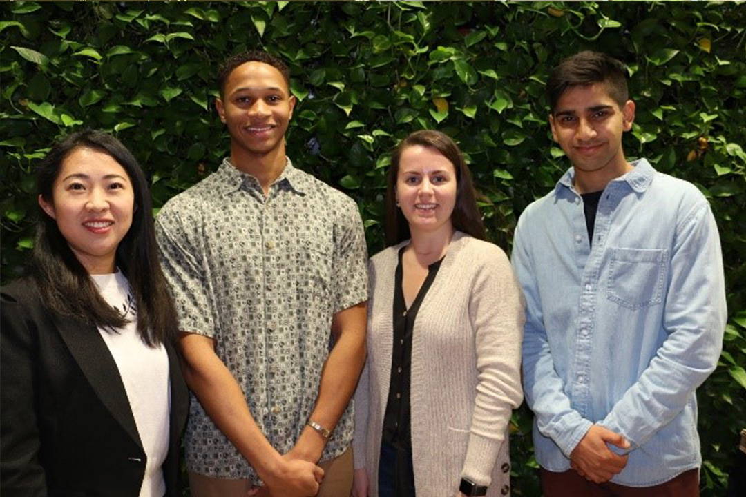 (L-R) Dr. Hao, Nicholas Randolph, Ashley Frankenfield, Mustafa Amed