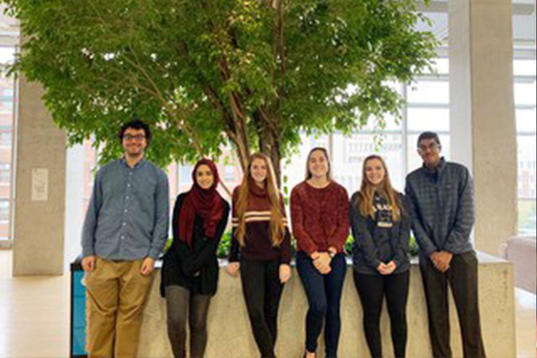 (L-R) Paul Randazzo, Iman Syed, Jessica Webb, Allie Mennella, Erin Gladu and Suraj Kandoth