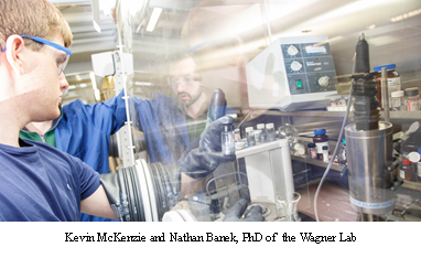 Kevin KcMenzie and Nathan Banek, PhD of the Wagner lab