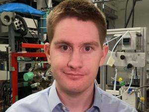 Postdoc Kevin McKenzie in his lab