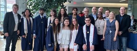Faculty and Graduating Seniors at the Chemistry Department Graduation Celebration