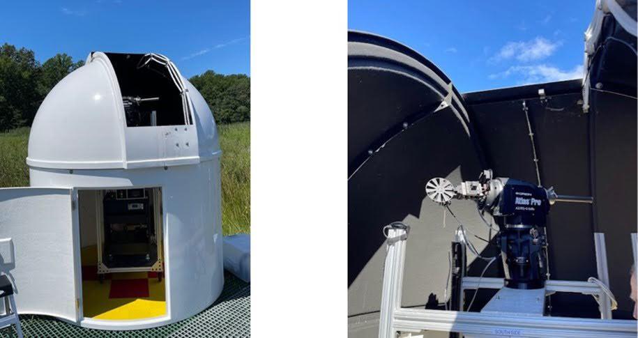 A LHR instrument constructed in place by GW and Mesa Photonics in an observatory installed at the Smithsonian Environmental Research Center near Edgewater, Maryland. 