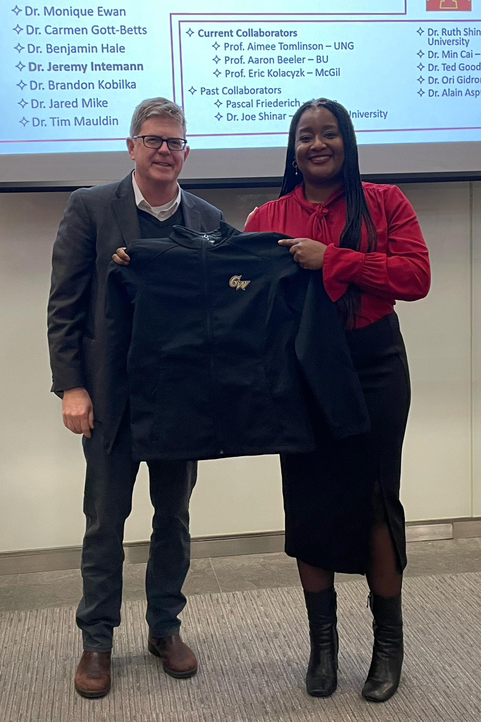 Drs. Malika Jeffries-EL and Cahill